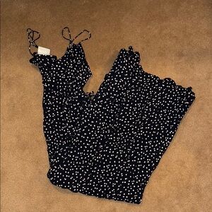 Maeve Black and White Wide-Leg Jumpsuit